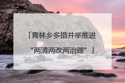 青林乡多措并举推进“两清两改两治理”