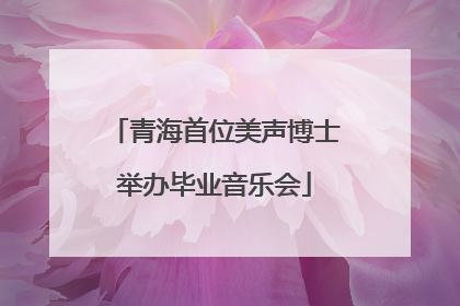 青海首位美声博士举办毕业音乐会