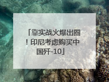 靠实战火爆出圈！印尼考虑购买中国歼-10