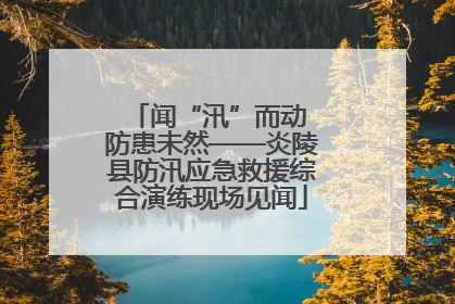 闻“汛”而动 防患未然——炎陵县防汛应急救援综合演练现场见闻