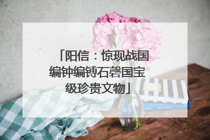 阳信：惊现战国编钟编镈石磬国宝级珍贵文物