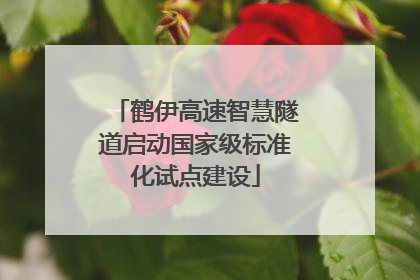 鹤伊高速智慧隧道启动国家级标准化试点建设