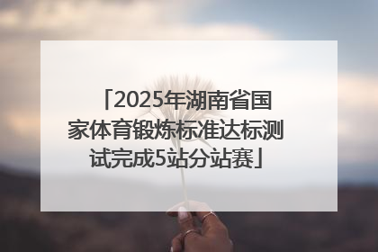 2025年湖南省国家体育锻炼标准达标测试完成5站分站赛