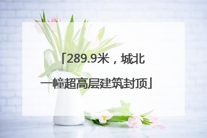 289.9米，城北一幢超高层建筑封顶