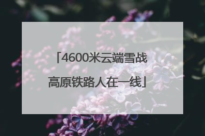 4600米云端雪战 高原铁路人在一线