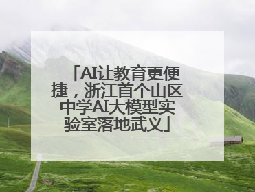 AI让教育更便捷，浙江首个山区中学AI大模型实验室落地武义