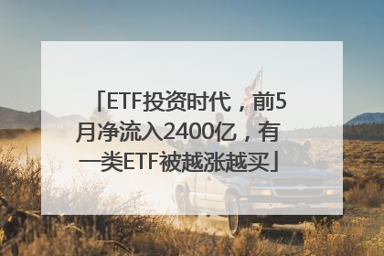 ETF投资时代，前5月净流入2400亿，有一类ETF被越涨越买